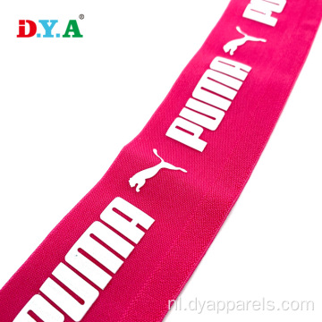Aangepaste roze elastische tailleband tape siliconen elastische band
